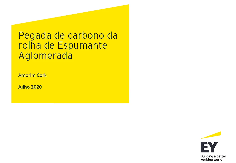 Pegada de carbono da rolha de espumante aglomerada